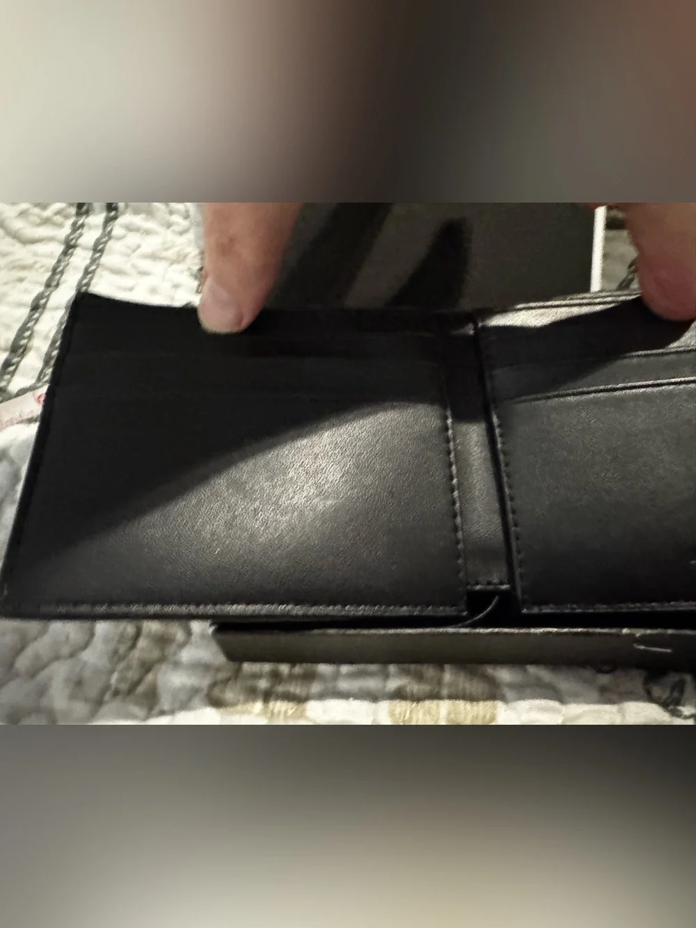 Michael Kors Men’s All Over MK Logo Print Leather Slim Billfold Wallet Black NWT